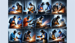 Diverse welding services illustrated in vibrant detail.