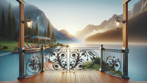 Modern outdoor area with sleek, stylish railings.